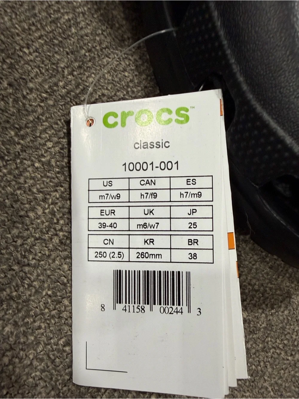 CROCS Kids Classic Clog - Black $50
